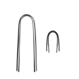 Two black straps on a white background