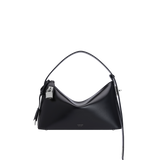 Silver Black Hobo Shoulder Handbag