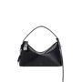 Silver Black Hobo Shoulder Handbag