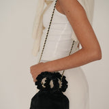 Mini Black Velvet Cloud Bag