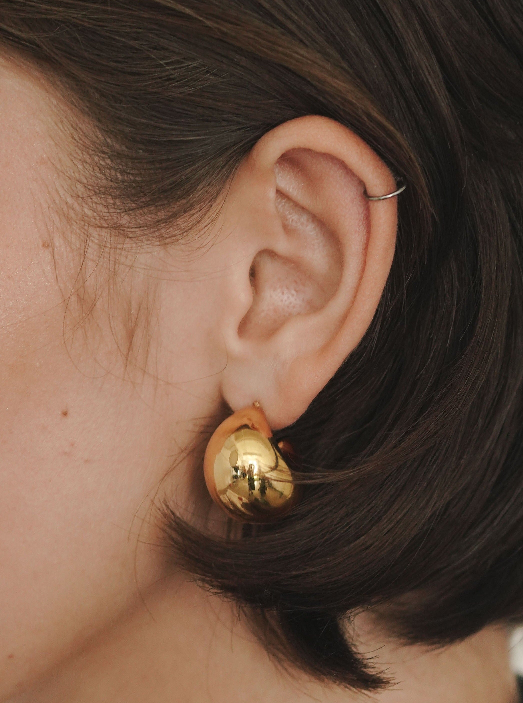 Gold Chunky Hoop Earrings