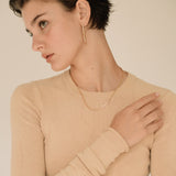 Gold Herringbone Chain Necklace