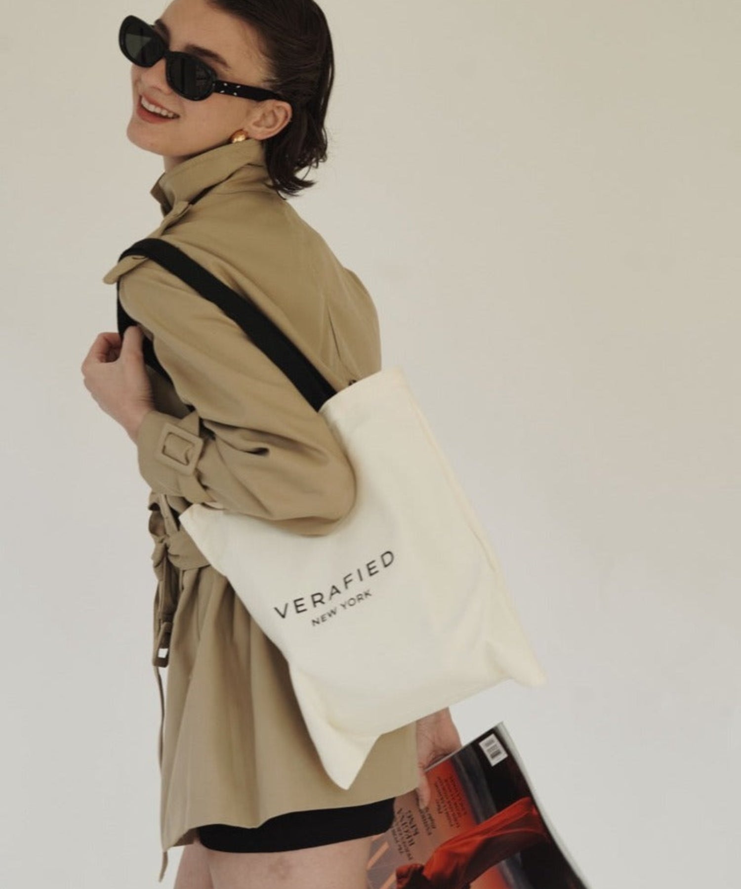 VERAFIED Statement Tote Bag with model