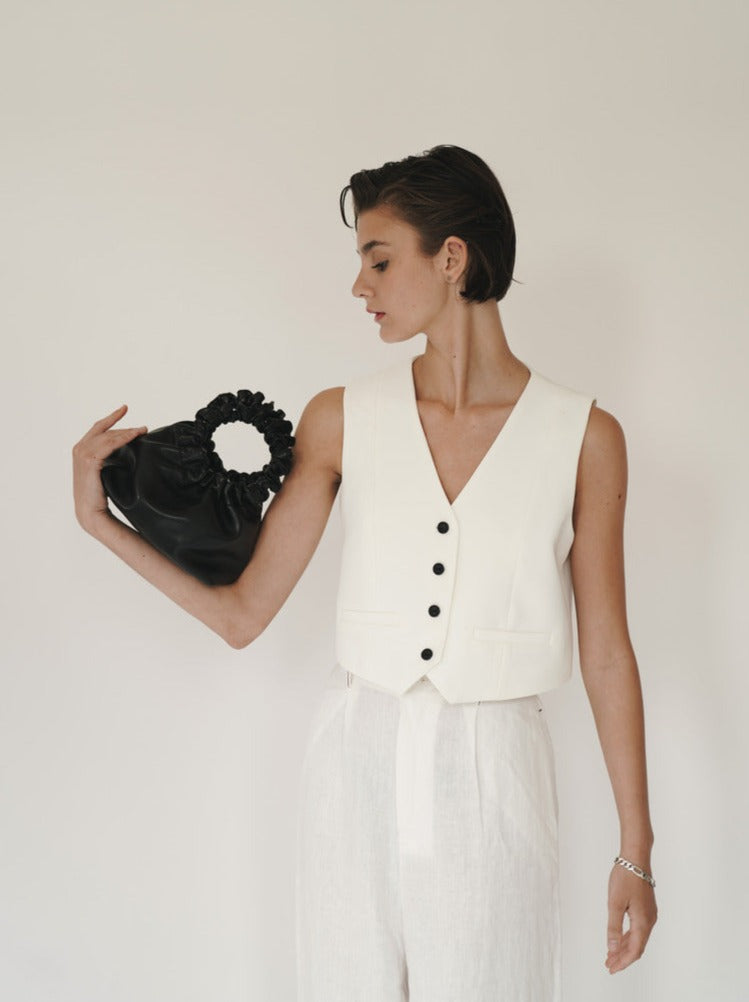 White Tailored Waistcoat