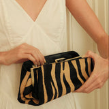 Zebra Calf Hair Éclair Bag