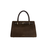 Espresso Suede Book Tote Bag 25 for Work