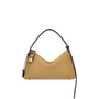 Gold Suede Hobo Shoulder Handbag