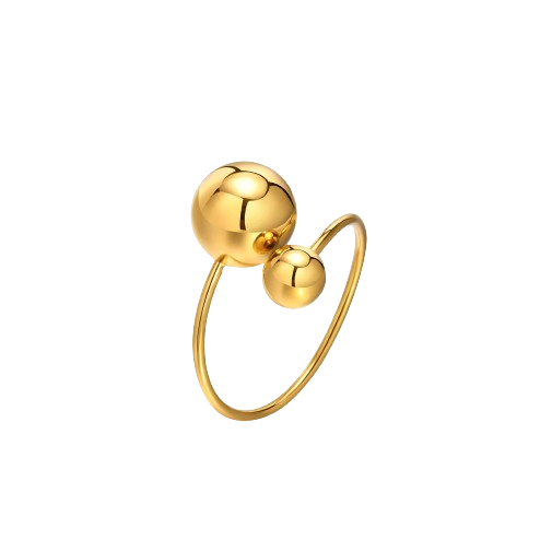 Double Ball Resizable Ring