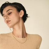 Gold Herringbone Chain Necklace
