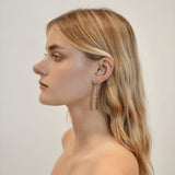 Silver Tapered Drop Earrings