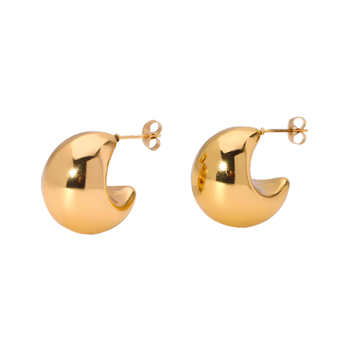 Gold Chunky Hoop Earrings