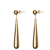Gold Tapered Drop Earrings