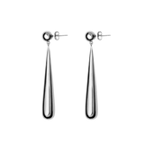 Silver Tapered Drop Earrings