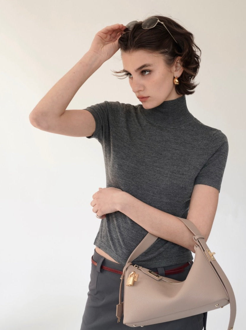 Mockneck Open Back Top