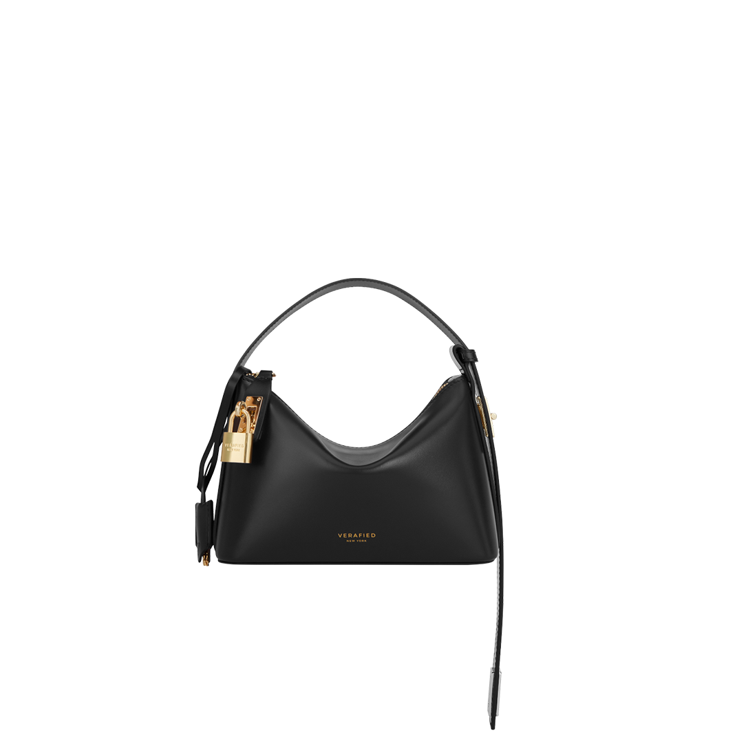 Mini Gold Black Hobo Shoulder Handbag