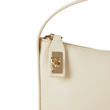 Ivory Twister Hobo Handbag zipper