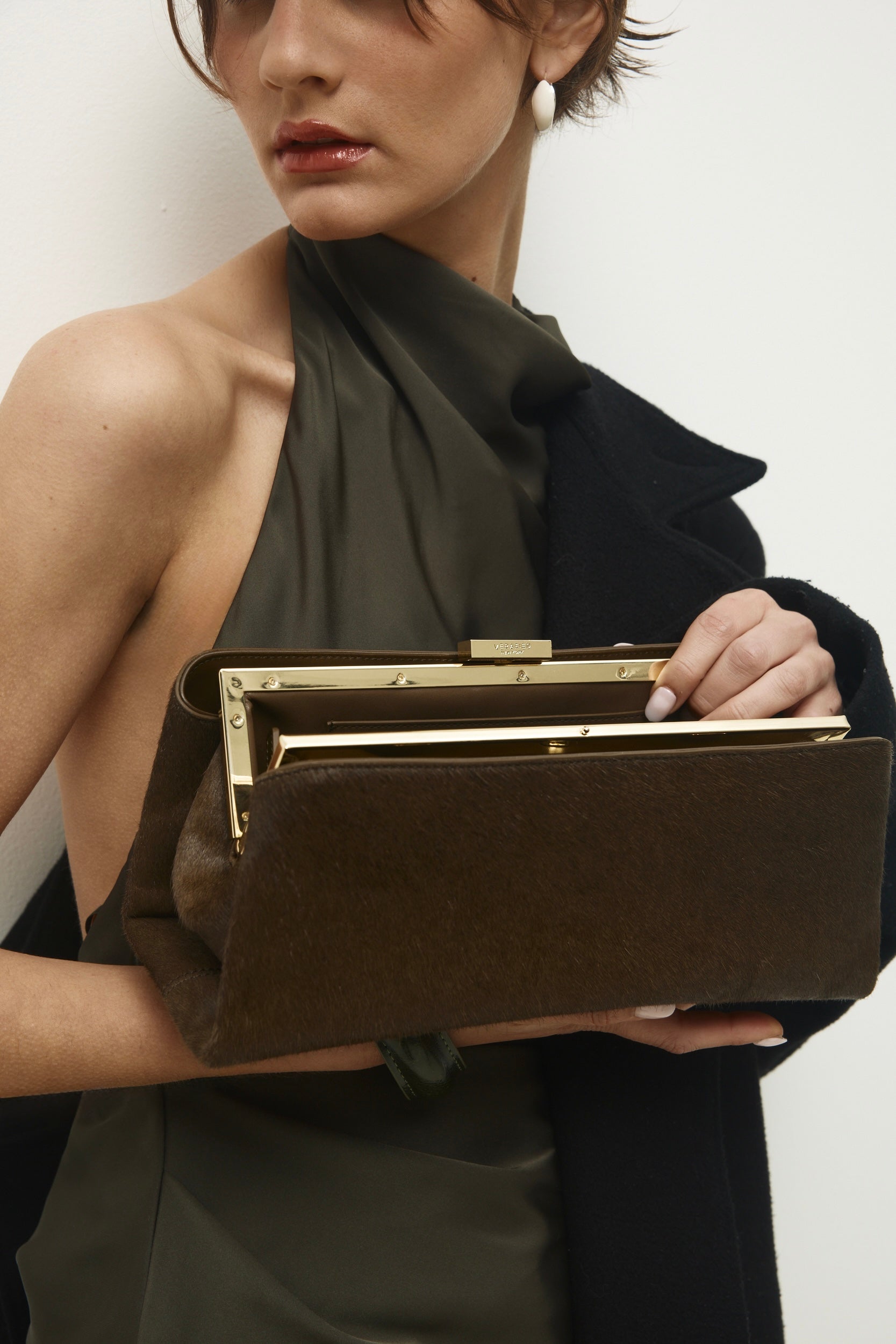 Olive Calf Hair Éclair Bag (Moda Operandi x VERAFIED Exclusive Collection)