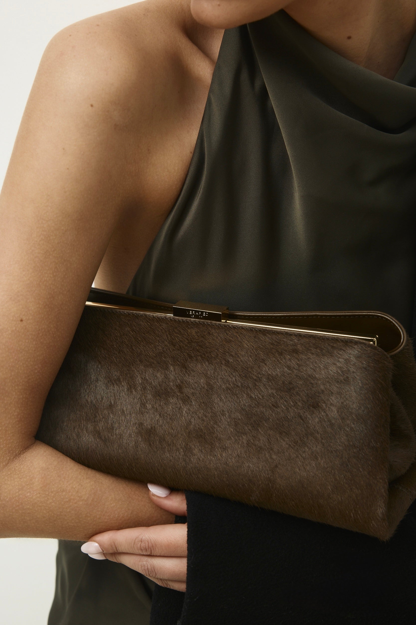 Olive Calf Hair Éclair Bag (Moda Operandi x VERAFIED Exclusive Collection)