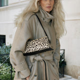 Cheetah Calf Hair Café Midi Bag