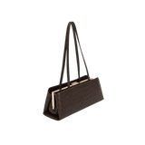 Mocha Croc Éclair Bag