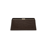Mocha Croc Éclair Bag