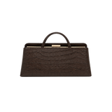 Mocha Croc Éclair Bag