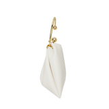 Cream Circle Ring Handle Bag side