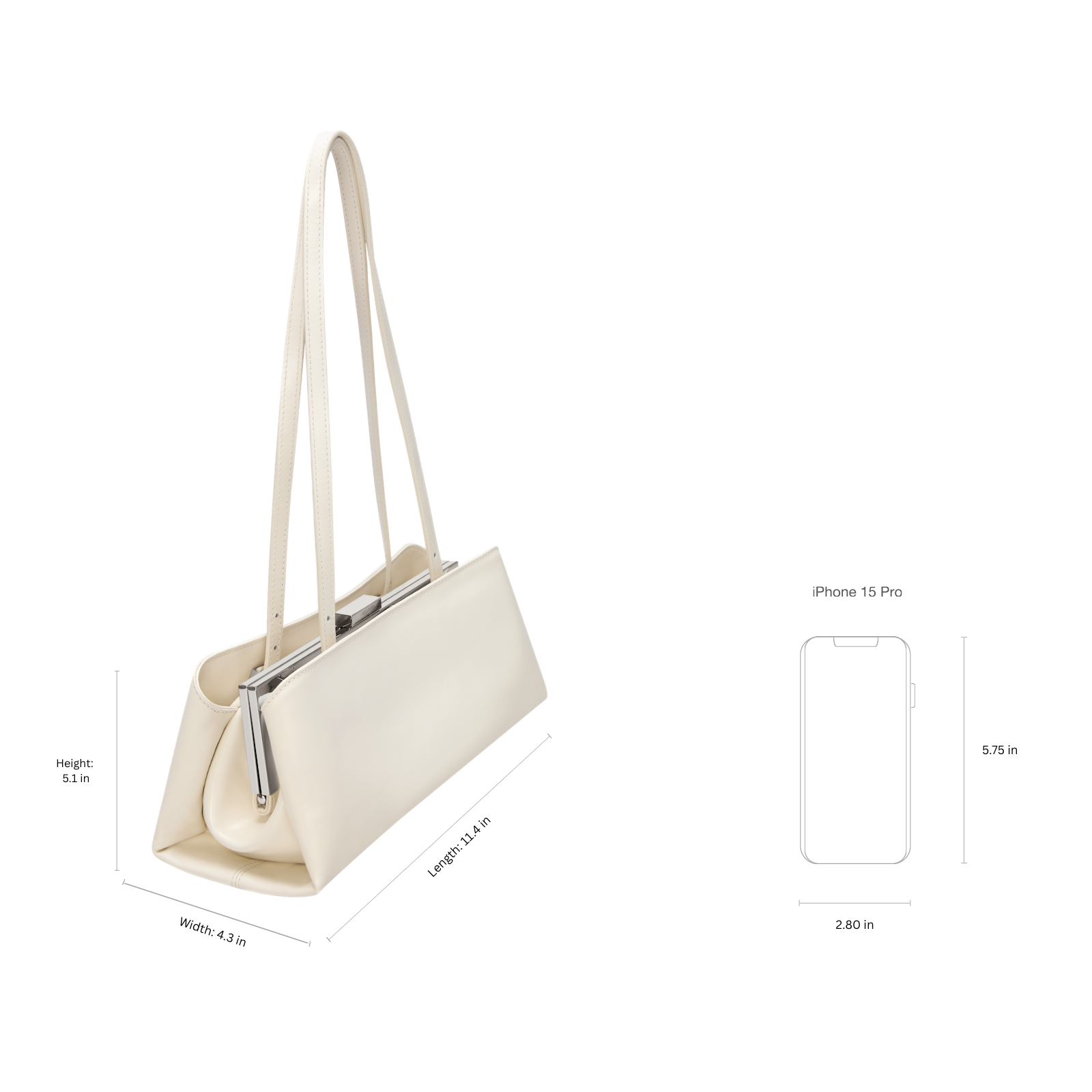 Silver Ivory Éclair Bag