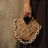Etoupe Woven Basket Bag