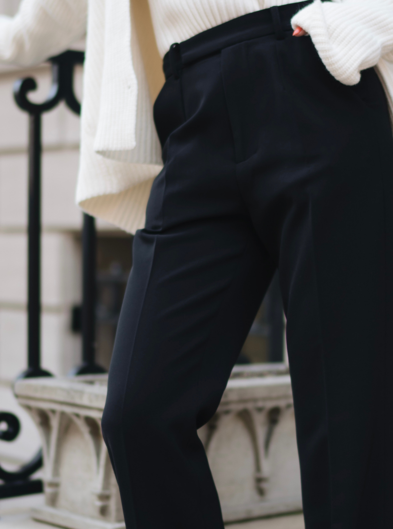 White Posh Suit Pants (Final Sale)