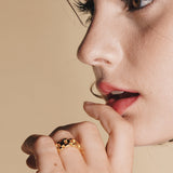 Gold three-link Open Ring (Final Sale)