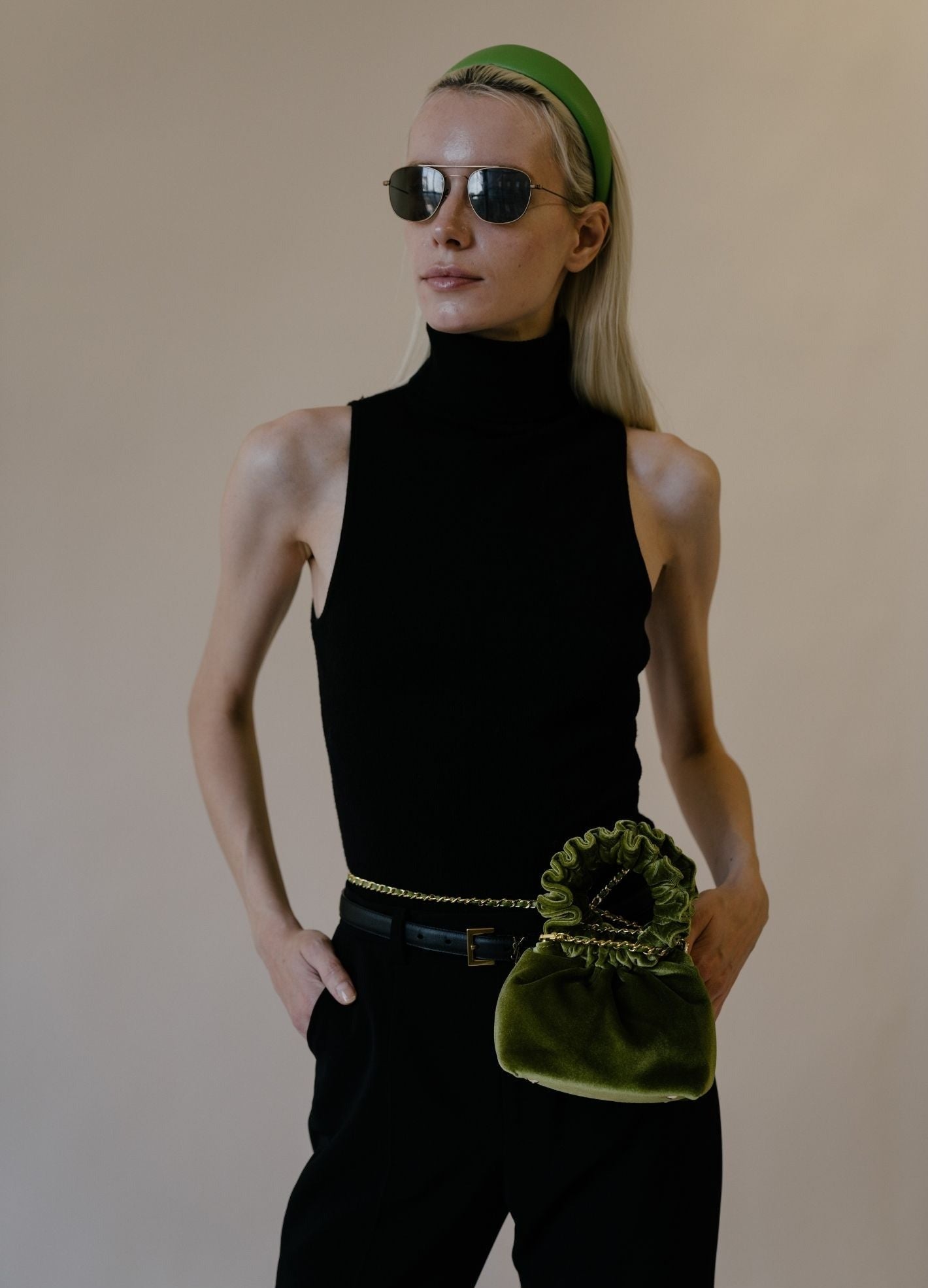 Black Cashmere Turtleneck Top