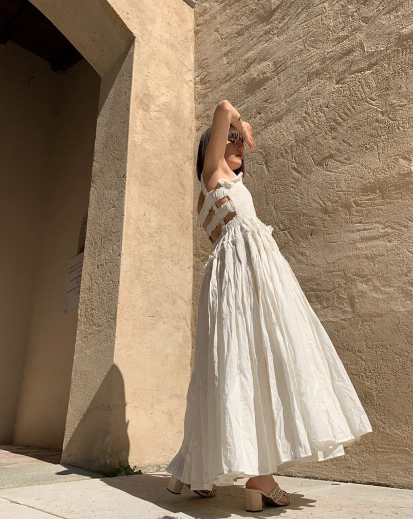 The Picnic White Cotton Dress (Final Sale)