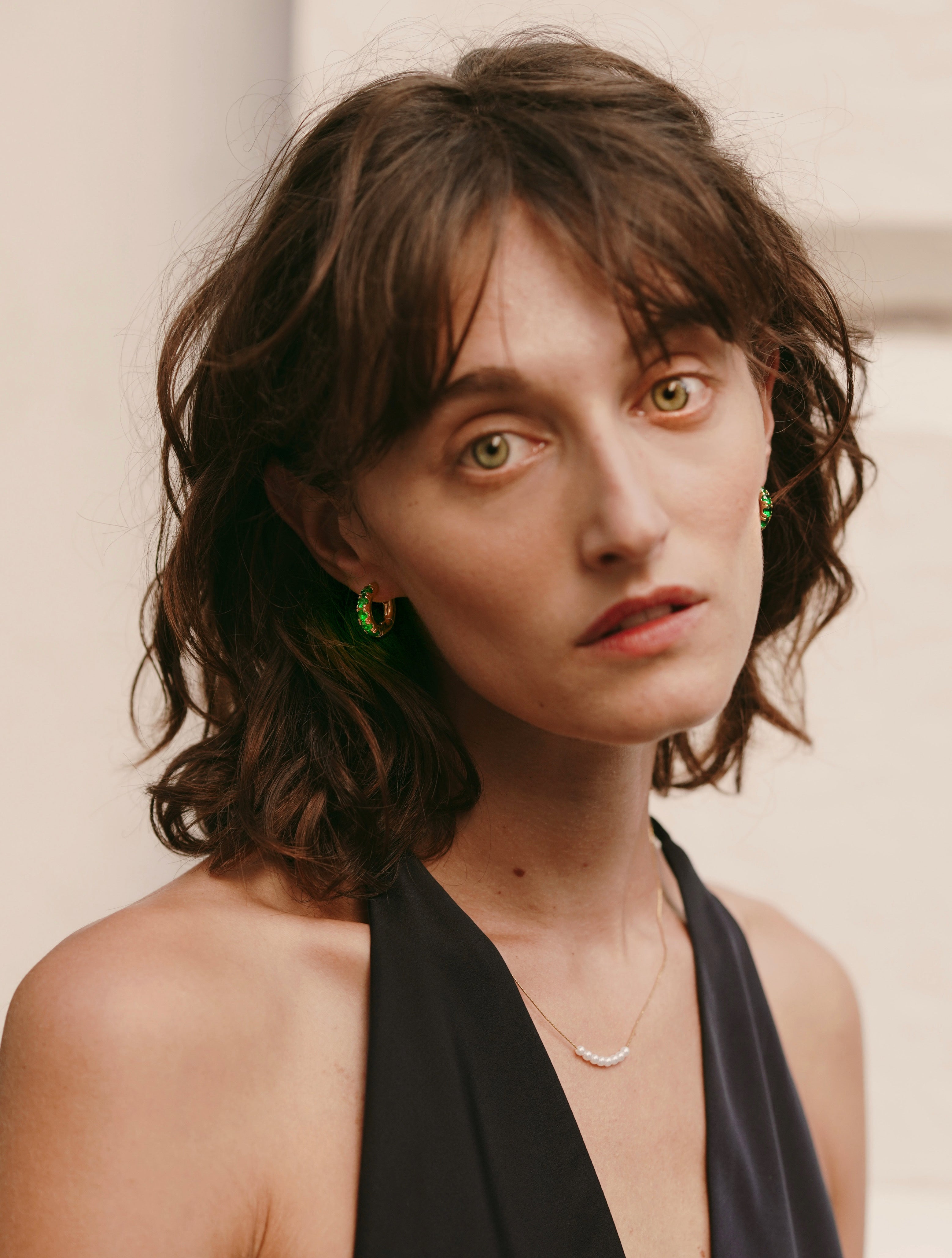 Emerald Hoops (Final Sale)